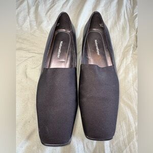 Women’s Naturalizer Size 7.5 Narrow Black Chunky Heel Leather/Fabric Upper Shoes